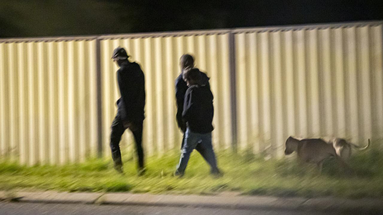 Youth of Carnarvon walk the streets. Picture: Jon Gellweiler/news.com.au