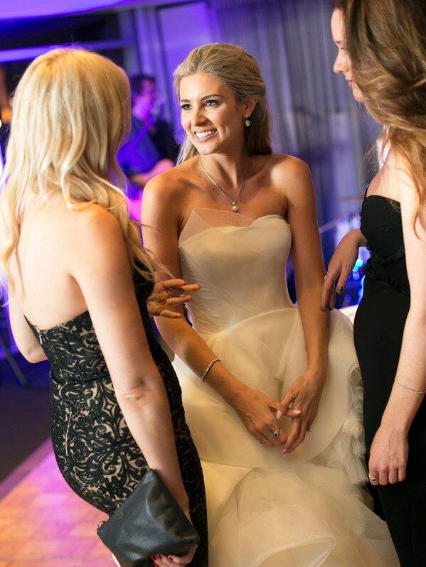 Hollie, in her second gown, with guests. Picture: Blumenthal Photography