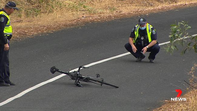 A woman is in a critical condition after falling from her bike near Montacute in the Adelaide Hills. Picture: 7 News