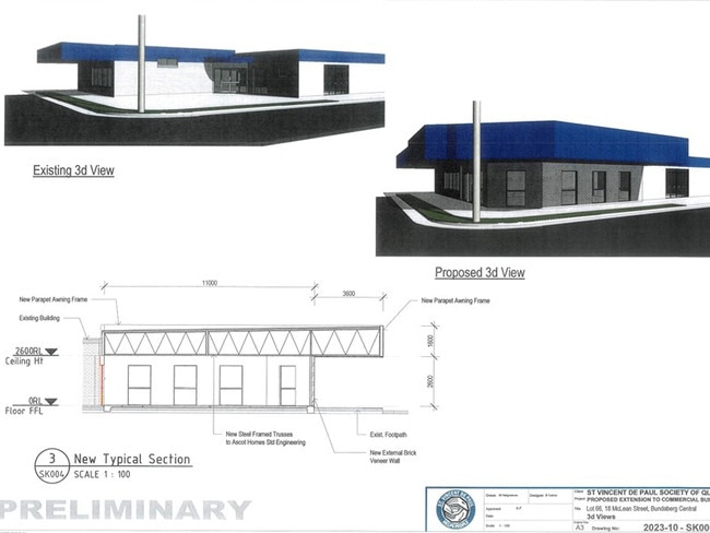 Plans for the updated shop front were submitted to the Bundaberg Regional Council.