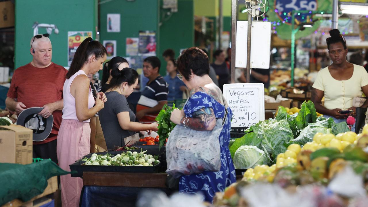 Cairns Regional Council has worked with Rusty's Markets to open this Thursday for one extra day of trading, to supply fruit and vegetables to the people of Cairns. Picture: Brendan Radke