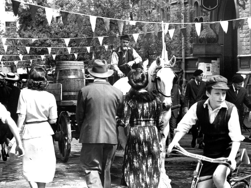 A scene depicting a Marseilles street in the mini series Nancy Wake.