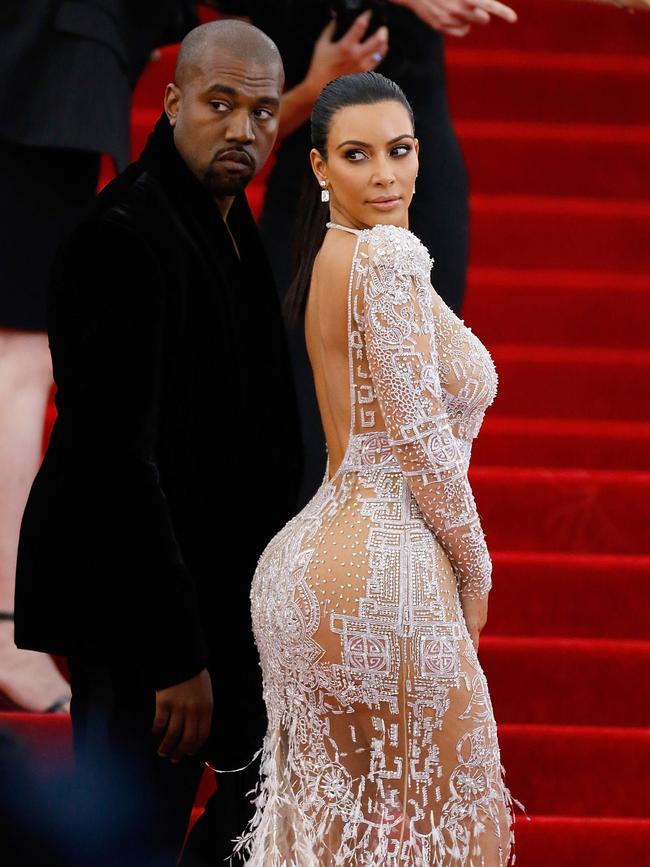 The reality star with ex-husband Kanye West at the 2015 Met Gala. Picture: John Lamparski/Getty Images