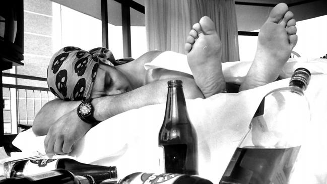 Binge drinking during schoolies week on Gold Coast in November 1992.