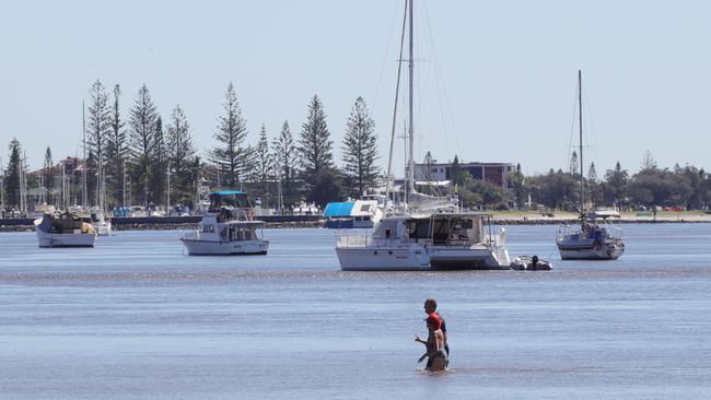 A long walk from your boat to shore at low tide.. Picture Glenn Hampson