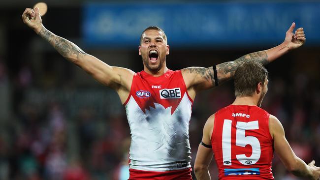 Lance Franklin intends to play out his nine-year Sydney contract and is coming off one of the best seasons of his career, so who says he can’t? Picture: Phil Hillyard