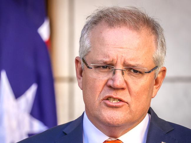 Prime Minister Scott Morrison says the Australian economy is “fighting back”. Picture: Getty Images