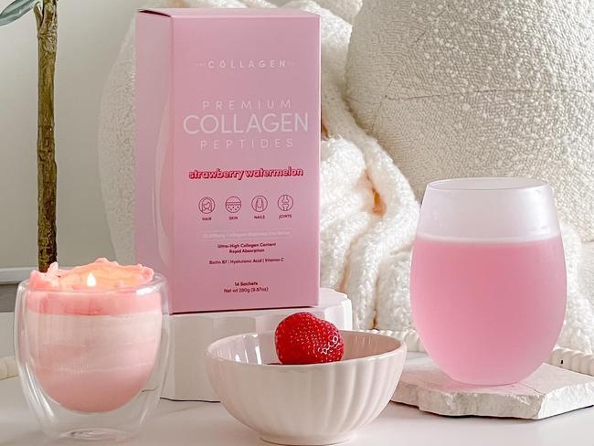 Strawberry Watermelon Collagen Powder. Picture: Instagram/@stylingmyinterior