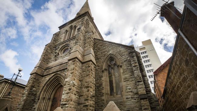 City Mission Safe Space Homelessness Shelter, the former Congregational Church on Davey Street, Hobart. Picture: Chris Kidd