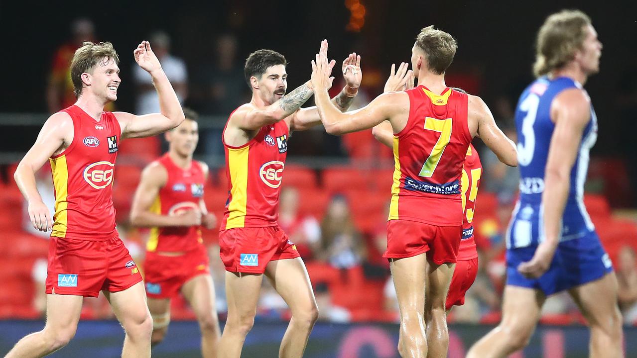 Alex Sexton celebrates a goal. Picture: Getty Images