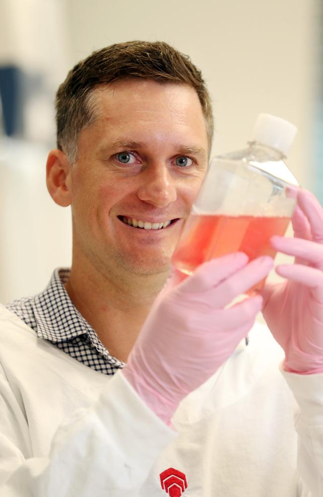 Co-lead author Associate Professor James Hudson in the Organoid Research Laboratory at QIMR Berghofer Medical Research Institute. Pics Tara Croser.