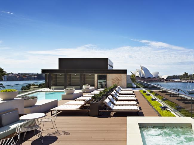 The rooftop pool at the Park Hyatt. Picture: Destination NSW