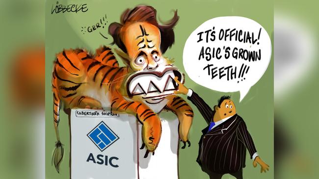 ASIC chair James Shipton. Illustration: Eric Lobbecke.