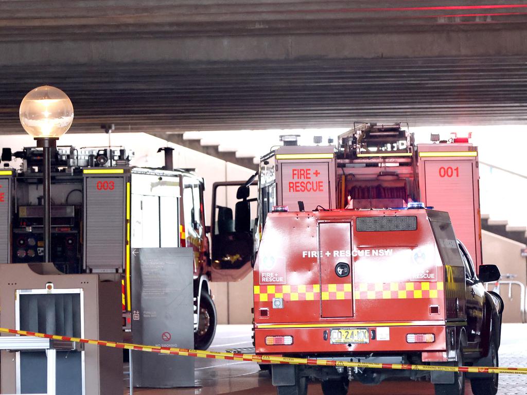 Emergency services at the Sydney Opera House. Picture: Damian Shaw