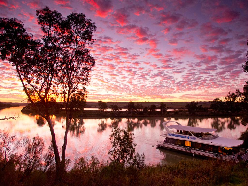Houseboat on the River Murray. Picture: SA Tourism Commission/ Adam Bruzzone