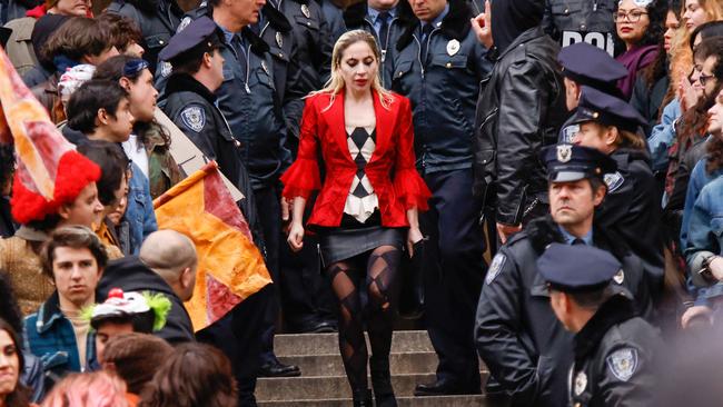 At one point, she was filmed on the steps of a courthouse in New York City. Picture: Kena Betancur/AFP