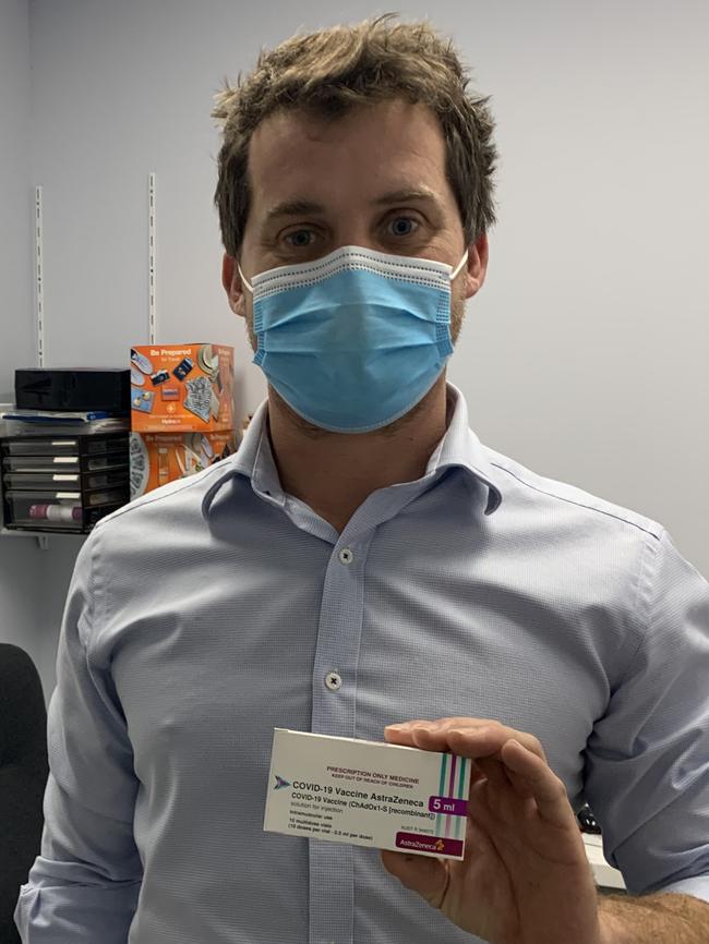 Pharmacist Kyle Wood at Lismore Southside Pharmacy in South Lismore says his store will soon be getting the Moderna Covid-19 vaccine. Picture: Liana Boss