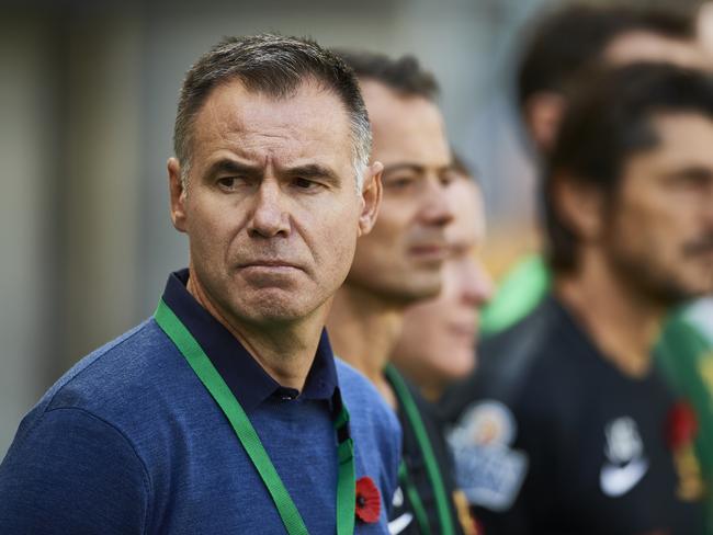 SYDNEY, AUSTRALIA - NOVEMBER 09: Coach of Australia, Ante Milicic, looks on during the International friendly match between the Australian Matildas and Chile at Bankwest Stadium on November 09, 2019 in Sydney, Australia. (Photo by Brett Hemmings/Getty Images)