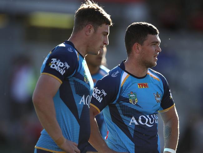 Ashley Taylor dejected after a Dragons try.