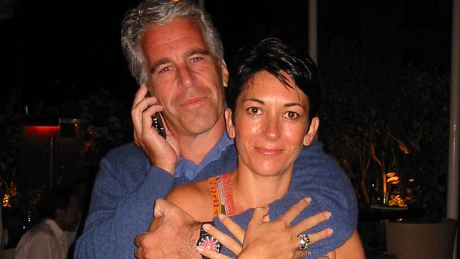 British socialite Ghislaine Maxwell and US financier Jeffrey Epstein. Picture: Handout / US District Court for the Southern District of New York / AFP