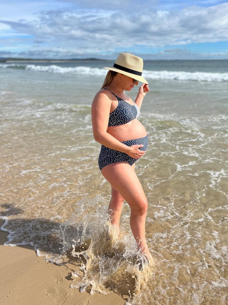 She’s currently 35 weeks pregnant. Picture: Instagram/TiffHall