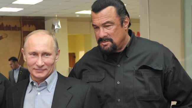 Seagal, who has recently gained Russian citizenship, praised Russian President Vladimir Putin as “one of the great political powers”. Picture: Alexei Nikolsky/AP