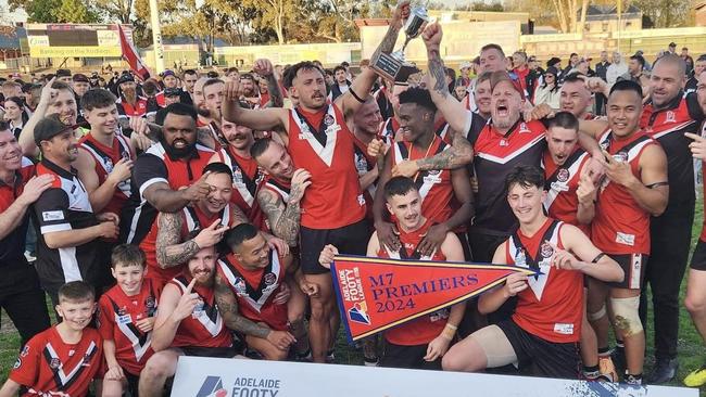 Para Hills after the 2024 D7 grand final. Picture: Para Hills Football Club