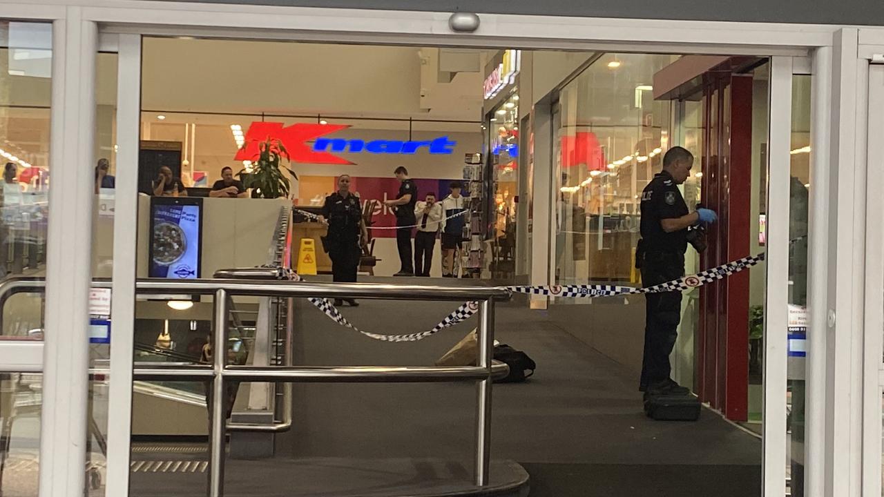 A security guard was knocked unconscious at the shopping precinct according to reports.