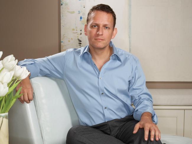 Influential businessman … Peter Thiel in his San Francisco office.