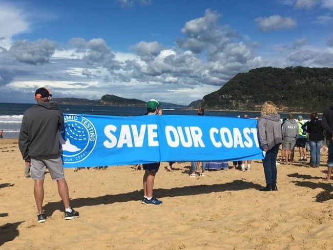 A Save Our Coast rally was held at Umina Beach to oppose oil and gas exploration off the Central Coast.