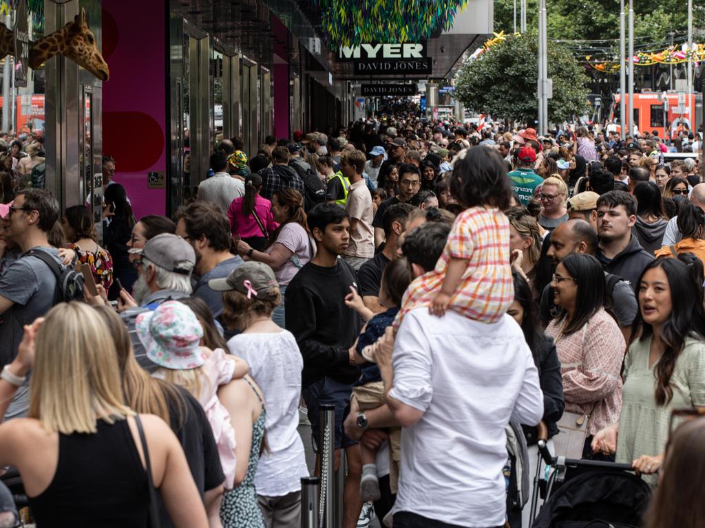 Shoppers have been urged to steer clear of stores if they are prone to losing their temper. Picture: NewsWire / Diego Fedele