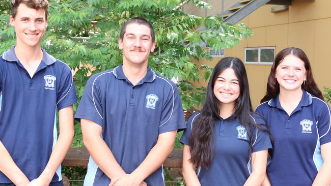 Kingaroy School Captains and Vice Captains 2024. Zachary Farmilo, Michael Robinson, Amy O'Hanlon and Indy Eriksen