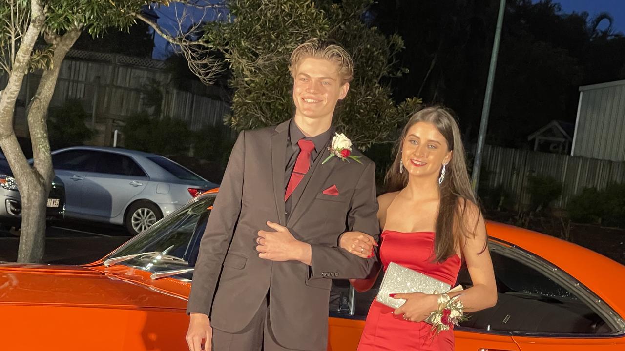 The students arrive at St Mary's College formal at the Brolga Theatre.