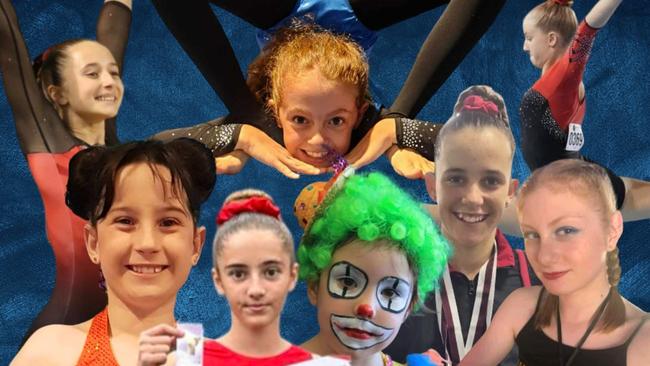 Sunshine Coast's rising gymnastics stars. Photos: contributed