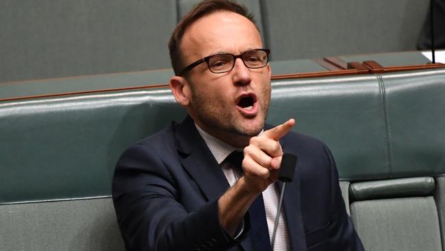 The Greens’ Member for Melbourne Adam Bandt fires up during Question Time earlier this year. Photo: AAP