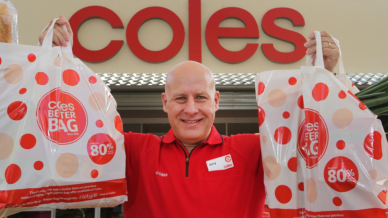 Coles will bin the bags from Sunday. Picture: Glenn Hampson