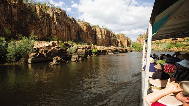 Nitmiluk Gorge, one of the diversions on The Ghan railway journey.