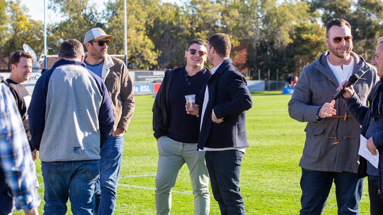 1999 Eastwood Players at TG Millner Sportsground in Eastwood, NSW. Saturday 13th July 2019. The club held a “Back to Eastwood Day” with players from the 1969 and 1999 teams present. (AAP IMAGE/Jordan Shields)