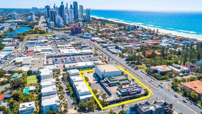 The Mermaid Beach property which once included a Sizzler restaurant.