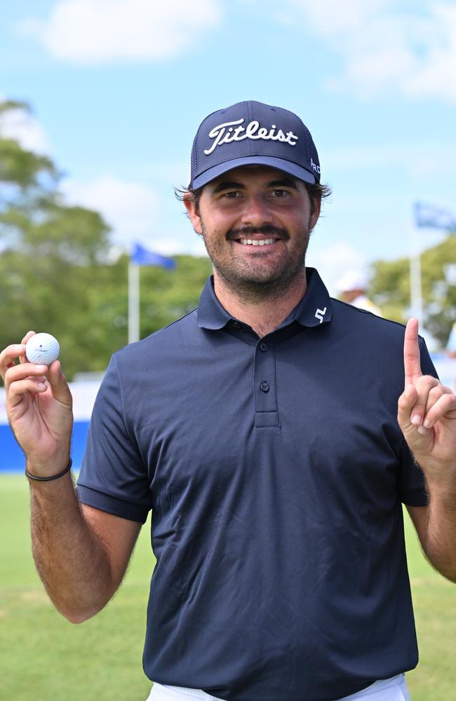 Curtis Luck nailed a hole-in-one at the Australian PGA’s party hole early on Friday morning.