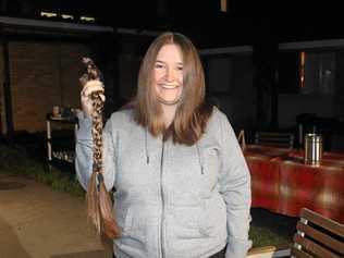 LOCKS OF LOVE: Heidi Davis from Chinchilla has lopped off 55cm of her precious locks for a very good cause! Picture: Josie Copley