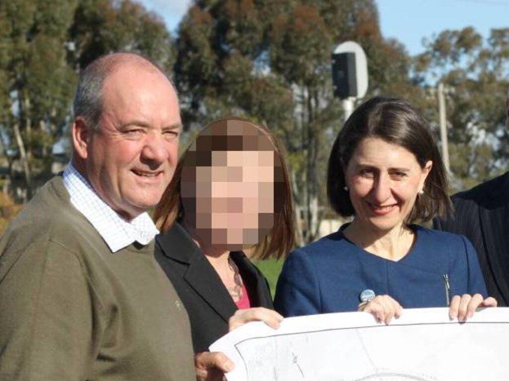 Daryl Maguire and NSW Premier Gladys Berejiklian in Wagga in 2017.