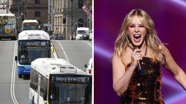 A bus strike is set to affect the Kylie Minogue concert at Boondall.