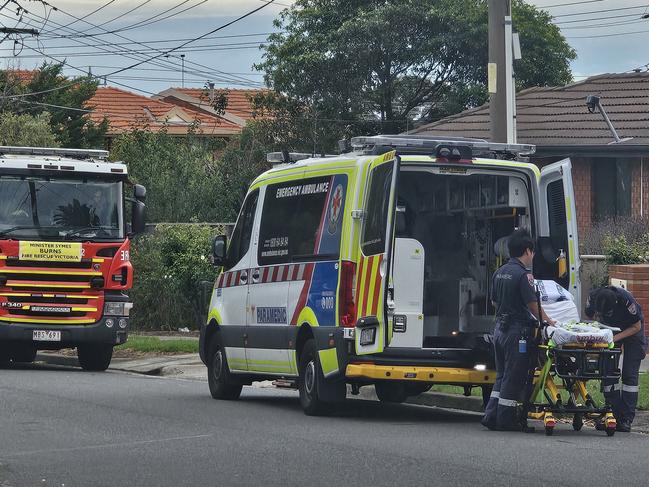 Firefighters and paramedics were at the property. Picture: Jordan McCarthy