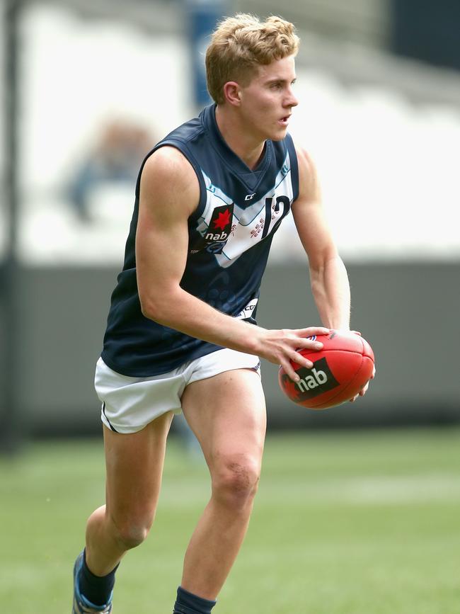 Tom McKenzie on the burst for Vic Metro during the Under-18 national carnival. Picture: Getty Images.