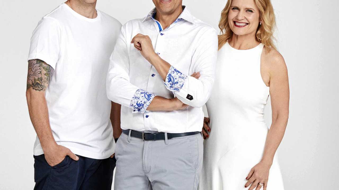 Charlie Albone, Andrew Winter and Shaynna Blaze return for season 10 of Selling Houses Australia. Picture: Nick Wilson