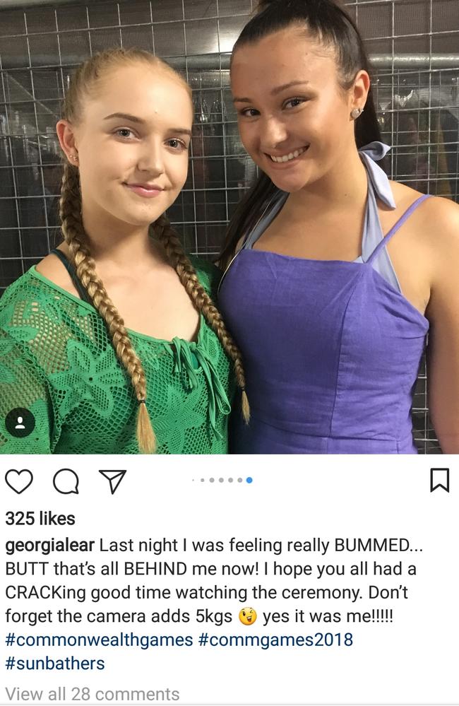 Georgia Lear addressed her flashing moment on Instagram.