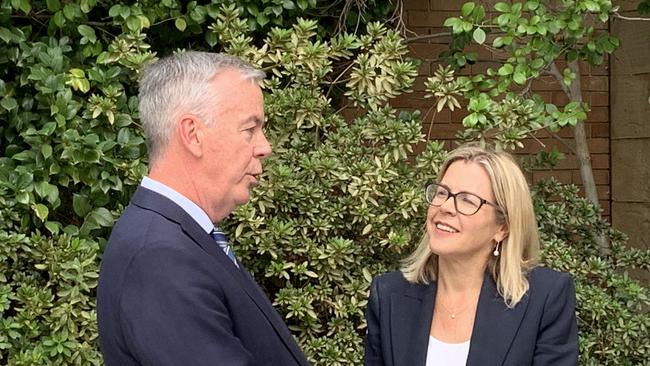 Liberal leader Libby Mettam with her deputy Steve Martin. Picture: Paul Garvey