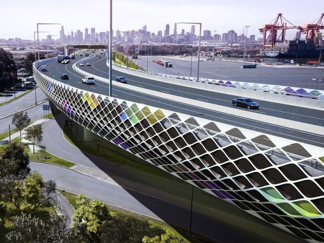 An artist impression of the West Gate Tunnel project. Picture: Victoria's Big Build.