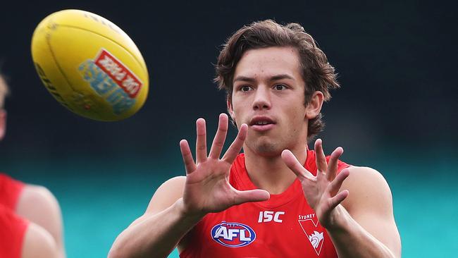 Oliver Florent during Sydney Swans training at the SCG. Picture. Phil Hillyard